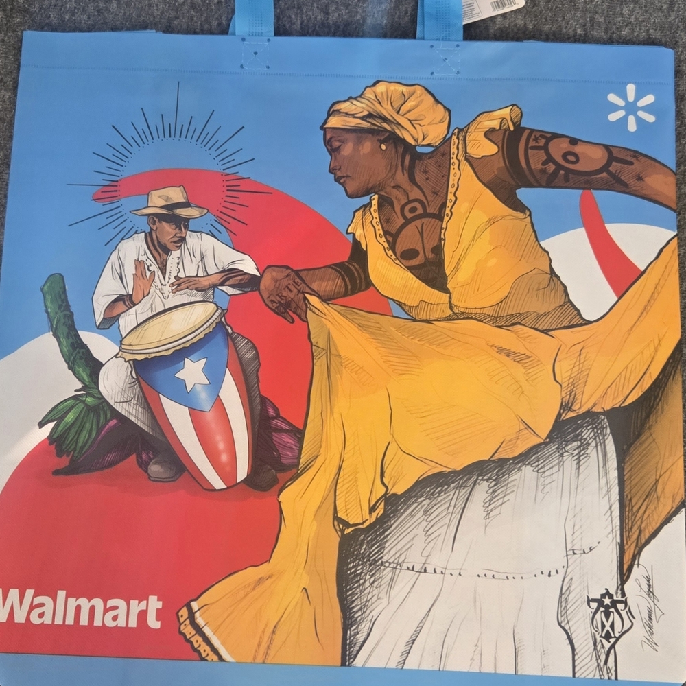 Colorful Walmart Reusanle Limited edition Tote Bag with Cultural  Design